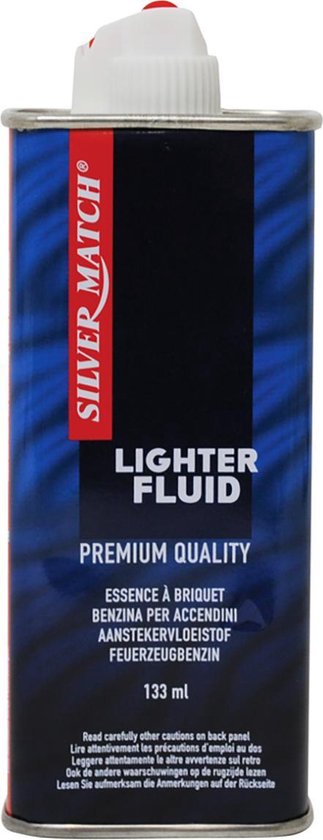 Silver Match Navulbare Benzine Fles - Voor Zippo Aanstekers - 133ML - Silver match