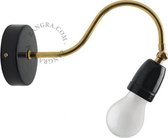 Zangra wandlamp van porselein en messing