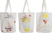 Multifunctionele tas DKD Home Decor Mediterrane Wit Polyester (3 pcs) (43 x 15 x 66 cm)