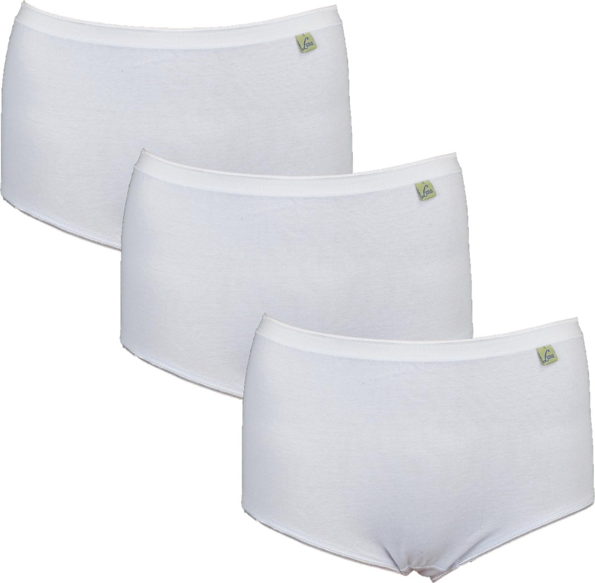 3-pack Lunatex dames tailleslips (Maxi) Wit- maat M