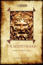 Boekomslag voor 'The Golden Bough', met een afbeelding van een gebeeldhouwd groen mangezicht, omringd door bladeren.