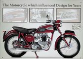 Triumph Speed Twin. Metalen wandbord 30 x 40 cm.
