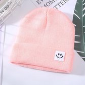 Yufish - Baby - Peuter - Winter muts - Beanie - Smiley logo - Roze