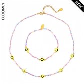 Sieradenset Smiley - ketting - armband