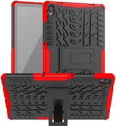 Lenovo Tab P11 / P11 Plus Hoes Hybride Back Cover met Kickstand Rood