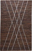 The Rug Republic Hand Woven GABOIN Brown/Ivory 190 x 290 cm CARPET