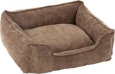 J-Line Hondenbed Ribfluweel Bruin Large