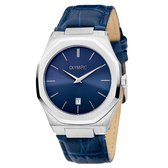 Olympic OL66HSL013 Terni Horloge - Leer - Blauw - 40mm