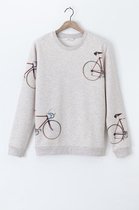 Sissy-Boy - Grijze sweater met bicycle print