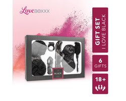 Loveboxxx - I Love Black Cadeauset - 6 Delige Cadeauset - Geschenkset Mannen en Vrouwen - Cadeau voor Koppels - Giftset Man en Vrouw - Erotisch - Zwart