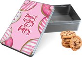 Koektrommel Donut Worry Rechthoek - Bewaarblik 13 x 20 x 5 cm