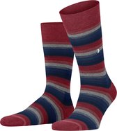 Burlington Organic Stripe Sokken Heren 21058 - Rood 8830 ruby Heren - 40-46