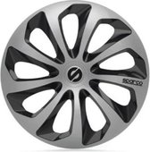 Hubkap Sparco SPC1673SVBK 16" Zwart/Ziverachtig (4 uds)