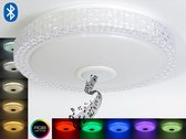 Varin® LED Plafondlamp BTM Diamond met Bluetooth speaker - Ø 40cm - Wekker en Nachtlamp - Plafonniere - Verlichting kinderkamer, slaapkamer, woonkamer - Plafond lamp kinderen en vo