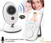 Perzique Draadloos babyphone - babyfoon met camera - LCD monitor video - met terugspreek functie - nachtmodes - Baby camera - Wit