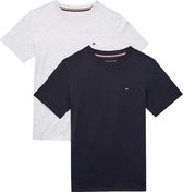 Tommy Hilfiger Cotton Crew Neck T-shirt - Unisex - Grijs - Zwart
