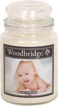 Woodbridge Baby Powder 565g Large Candle met 2 lonten