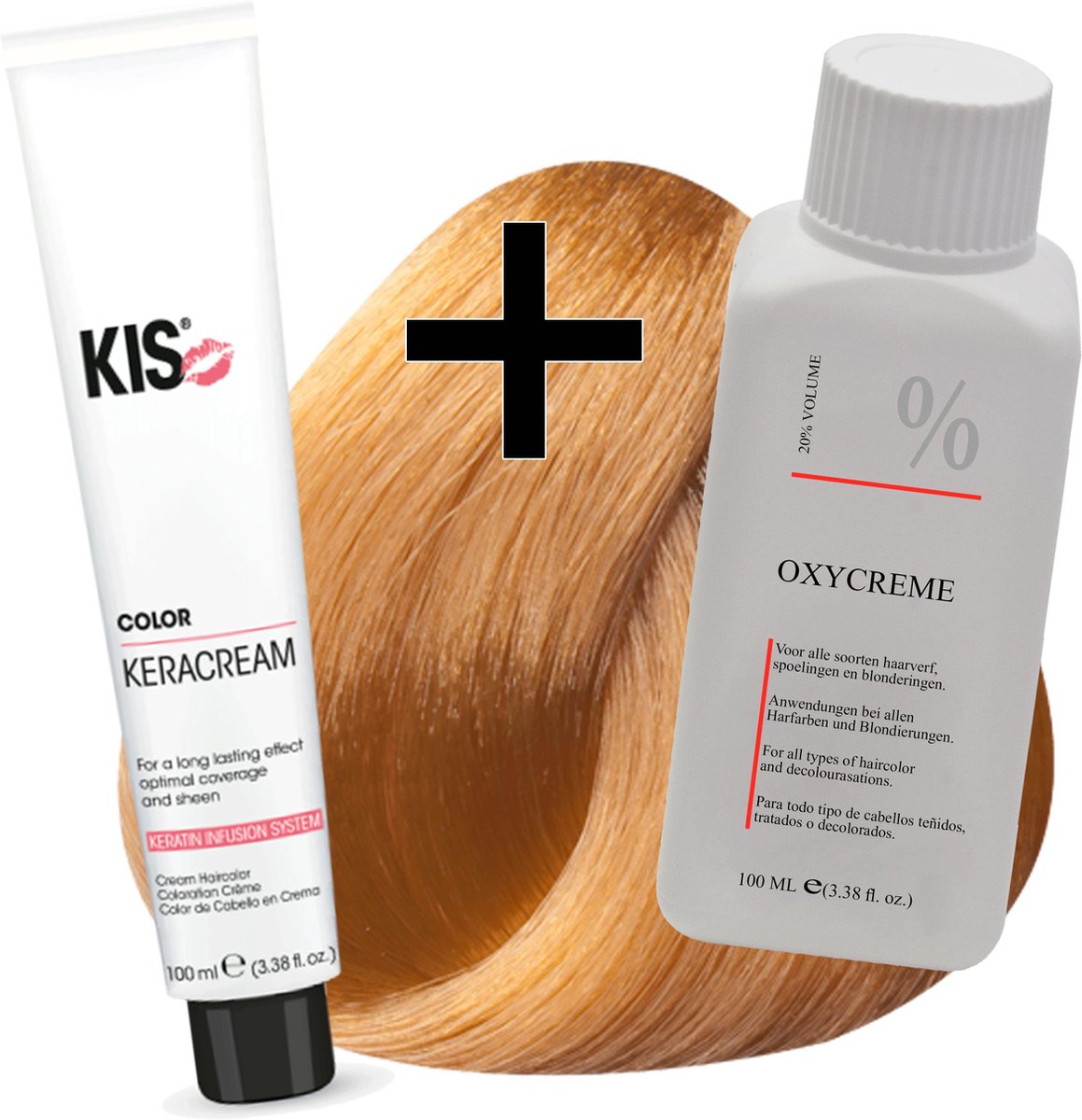 KIS haarverfset - 8GI Licht goudblond intensief - haarverf & waterstofperoxide