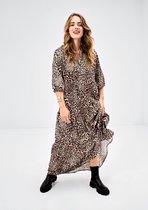 LOLALIZA Maxi-jurk met luipaardprint - Camel - Maat 40