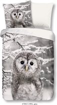 Good Morning Dekbedovertrek Owl - 140x200/220 - Flanel - Uil