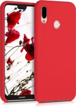 kwmobile telefoonhoesje voor Huawei P20 Lite - Hoesje met siliconen coating - Smartphone case in rood