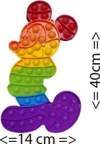Fidget Toys- Popit XL - pop it XL - Mickey - Muis - 40cm -Rainbow
