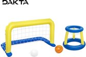 Dakta® Zwembad Waterpolo Doel | Sportief | Waterspeelgoed | Coordinatie | Kinderen | Basketbal | Voetbal | Goal | Zwembad Speelgoed | Samen Spelen | Opblaasbaar | Geel en Blauw | 0