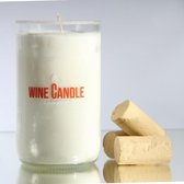 Vegan Zonnebloem Wax Geurkaars met Chardonnay geur - gegoten in een wijnfles - branduren: 60 uren _ Handgemaakt in Nederland