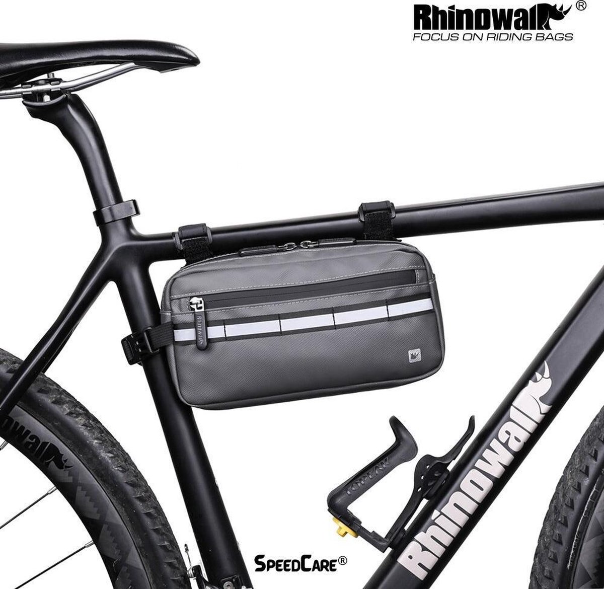 Geïsoleerde lunchbox stuurtas voor fiets - cameratas handtas