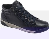Medicus Dames Donkerblauwe leren sneaker rits - Maat 37.5