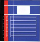 Verhaak 10-pak Schriften - 5x A4 lijn - 4x A5 lijn - 1x A4 ruit 10mm - Groen/Blauw/Rood/Paars