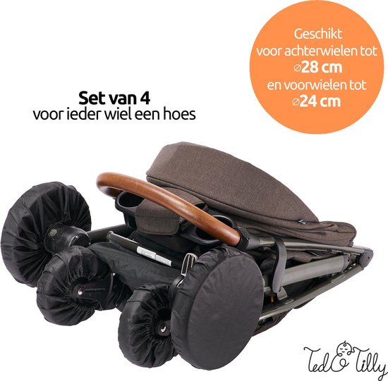 Gezondheid papier Imitatie Ted&Tilly - Wielbescherming voor Kinderwagen wielen - beschermhoes voor  wandelwagen... | bol.com