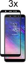 Samsung A6 Plus 2018 Screenprotector - Beschermglas Samsung galaxy A6 Plus 2018 Screen Protector Glas - Full cover - 3 stuks