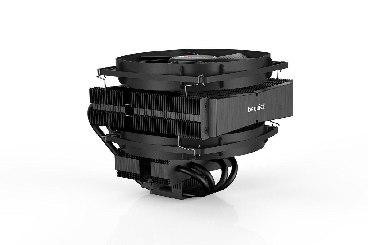 be quiet! Dark Rock TF 2 (TopFlow), 230 Watt TDP Intel: 1200/115X/2011(-3)/2066 AMD: AM3 (+) / AM4 , 2 x 135mm FAN Silent Wings 3