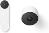 Google Nest Cam Deurbel + Beveiligingscamera - Batterijvoeding - Wit - Draadloos