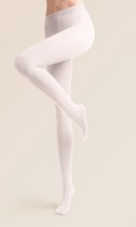 Gabriella Gladde ondoorzichtige, panty Microfibre 80 denier met Lycra garens, witte kleur, maat 2-S