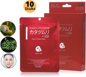 Mitomo Snail Extract & EGF Essence Gezichtsmasker - Vermindert Stress Rimpels en Huidveroudering - Face Mask - Gezichtsverzorging Masker - 10 Stuks