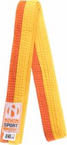 Tweekleurige judo- en karateband Nihon | stevige kwaliteit - Product Kleur: Geel / Oranje / Product Maat: 280