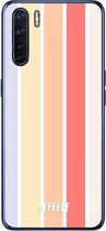 6F hoesje - geschikt voor OPPO A91 -  Transparant TPU Case - Vertical Pastel Party #ffffff