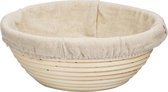 Rijsmandje met deegkleed rond / Banneton rijsmandje voor brood bakken - Ø 23 cm