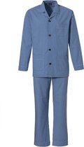 Robson Heren pyjama katoen knoopsluiting Jason  - 64  - Blauw