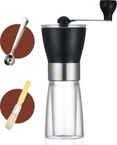 Handmatige Koffiemolen Set - Inclusief Maatlepel en Borsteltje