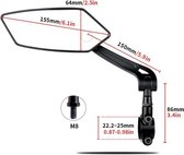 C4G Fietsspiegel E-bike - Verstelbaar - Links en Rechts - Geschikt als e-bike fietsspiegel