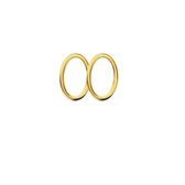 Bauer Basics - hangers voor oorbellen - goud glad - S ovaal