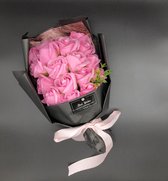 Zeep Rozen Bouquet  Donker ROZE 30CM | Flower | Rozen |Zeeprozen | Bloemen| Decoratie |Geschenk |Valentijnsdag |Moederdag |Bruiloft | Cadeau |Vrouw cadeau | Giftbox | Verjaardagsca