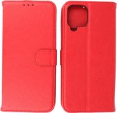 Samsung Galaxy A22 4G Hoesje - Book Case Telefoonhoesje - Kaarthouder Portemonnee Hoesje - Wallet Case - Rood