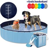 Zwembad voor huisdieren en kinderen - Opvouwbaar hondenzwembad - opzetzwembad voor Honden - 120x30cm - Blauw