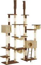 Krabpaal met sisal krabpalen 234 cm bruin
