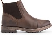 NoGRZ J.Webb Chelsea boots Dames - Wol gevoerde enkelaarzen - Donkerbruin Leer - Maat 41