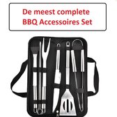 Produits BTB - Accessoires de vêtements pour bébé de BBQ - Accessoires de vêtements pour bébé de barbecue - Set de BBQ - Ustensiles de cuisine - Outils de barbecue en acier inoxydable - 9 pièces - Argent
